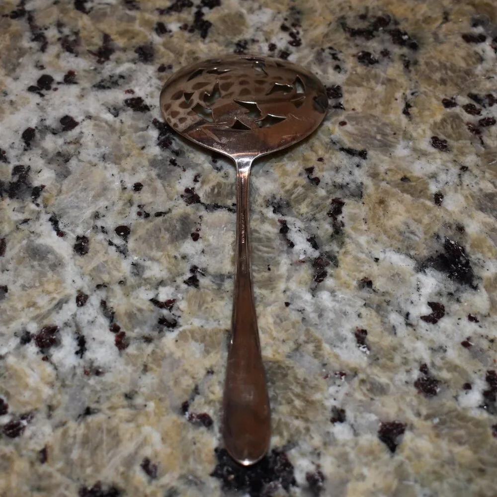 Vintage Intl' Silver Co. Rogers Tomato Slotted Serving Spoon